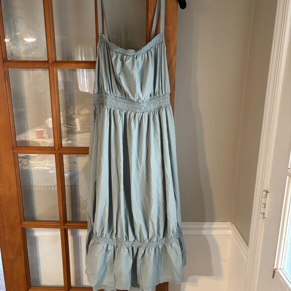 Daily Practice Tiered High-Low Midi Dress Mint SZ: X- Large - Picture 1 of 16